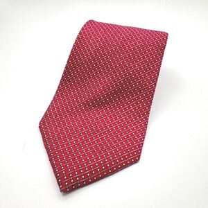 Brooks Brothers Brooks Basic Red Geometric Silk Mens Tie Made in USA Vintage 60"